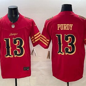 Red/Gold San Francisco 49ers #13 Brock Purdy 2025 F.U.S.E. "Rivalries" Vapor Limited Stitched Football Jersey - SFR88