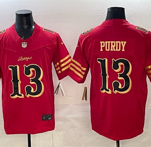 Red/Gold San Francisco 49ers #13 Brock Purdy 2025 F.U.S.E. "Rivalries" Vapor Limited Stitched Football Jersey - SFR88