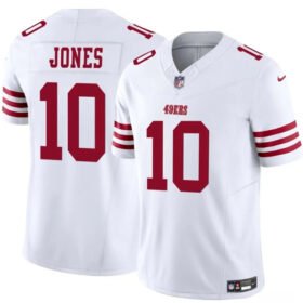 White San Francisco 49ers #10 Mac Jones 2025 F.U.S.E. Vapor Untouchable Limited Stitched Football Jersey - SFR50