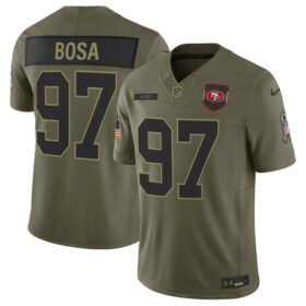 Olive San Francisco 49ers #97 Nick Bosa 2025 F.U.S.E. Salute to Service Limited Stitched Football Jersey - SFR64