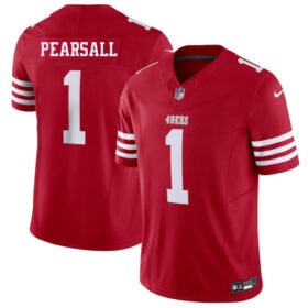 Red San Francisco 49ers #1 Ricky Pearsall 2025 F.U.S.E. Vapor Untouchable Limited Stitched Football Jersey - SFR83