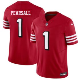 Red San Francisco 49ers #1 Ricky Pearsall New 2025 F.U.S.E. Vapor Untouchable Limited Stitched Football Jersey - SFR52