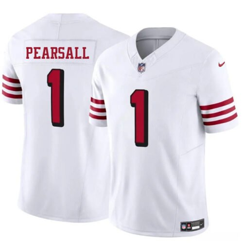 White San Francisco 49ers #1 Ricky Pearsall New 2025 F.U.S.E. Vapor Untouchable Limited Stitched Football Jersey - SFR05