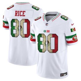 White San Francisco 49ers #80 Jerry Rice 2025 F.U.S.E. Mexico Vapor Limited Stitched Football Jersey - SFR82