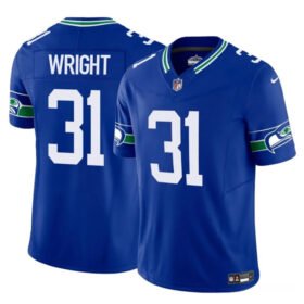 Royal Seattle Seahawks #31 Jacardia Wright 2025 F.U.S.E Throwback Vapor Limited Stitched Football Jersey - SSR14