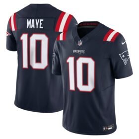 Navy New England Patriots #10 Drake Maye 2025 F.U.S.E. Vapor Limited Stitched Football Jersey - NEP07