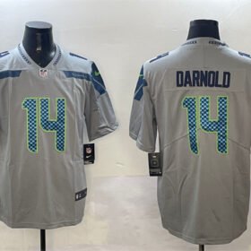 Grey Seattle Seahawks #14 Sam Darnold 2025 Vapor Limited Stitched Football Jersey - SSR13