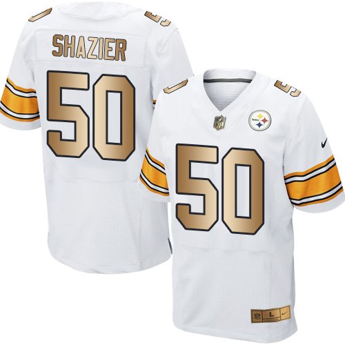Nike Steelers #50 Ryan Shazier White Stitched NFL Elite Gold Jersey - PSJ617
