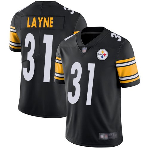 Nike Steelers #31 Justin Layne Black Team Color Stitched NFL Vapor Untouchable Limited Jersey - PSJ592