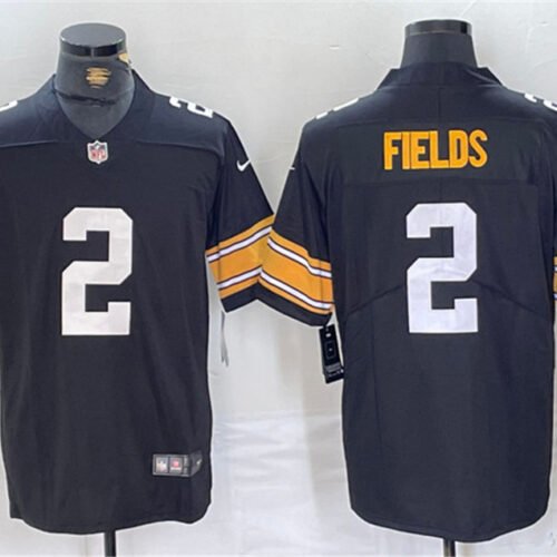 Black Pittsburgh Steelers #2 Justin Fields Vapor Untouchable Limited Stitched Jersey - PSJ240