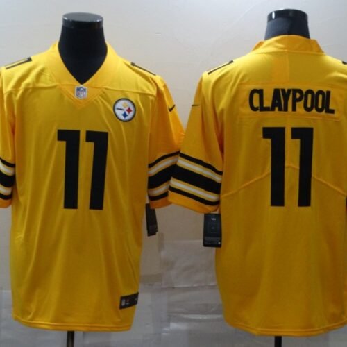 Pittsburgh Steelers Gold #11 Chase Claypool Inverted Legend stitched Jersey - PSJ502