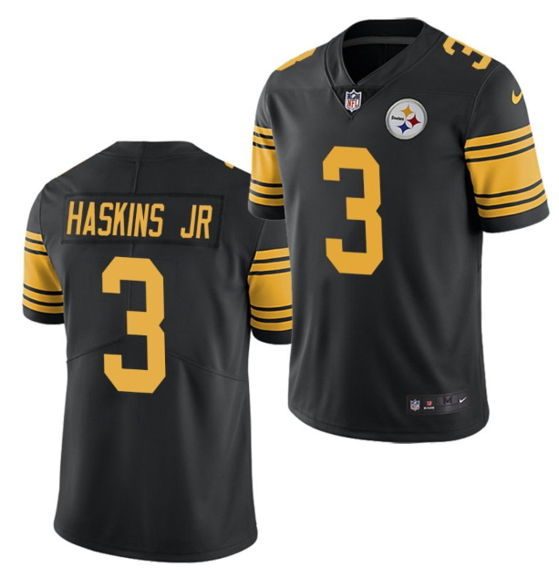 Black Pittsburgh Steelers #3 Dwayne Haskins Jr. Color Rush Limited Stitched Jersey - PSJ539