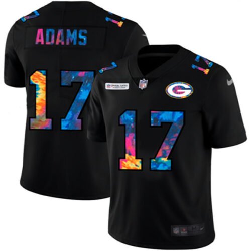 Green Bay Packers Black #17 Davante Adams 2020 Crucial Catch Limited Stitched Jersey - GBJ605
