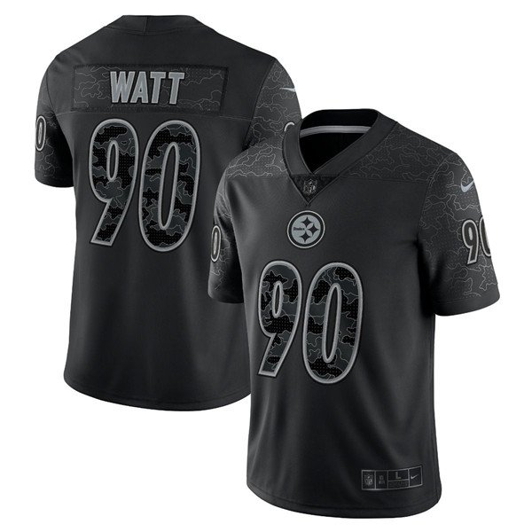 Pittsburgh Steelers #90 T.J. Watt Reflective Limited Stitched Jersey - PSJ749