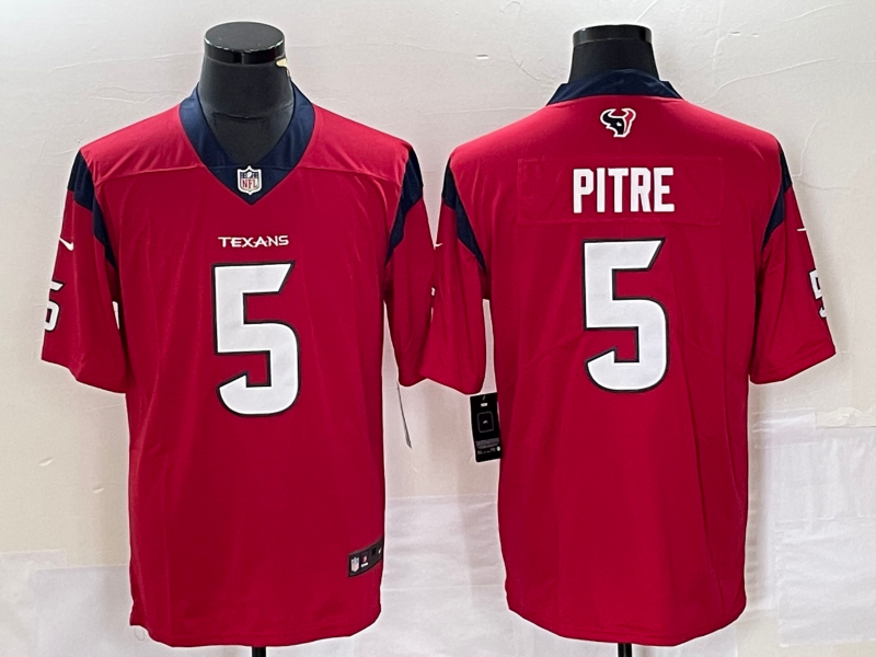 Red Houston Texans #5 Jalen Pitre Vapor Untouchable Limited Stitched Jersey - HTJ76