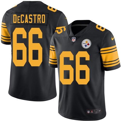 Nike Steelers #66 David DeCastro Black Stitched NFL Limited Rush Jersey - PSJ80