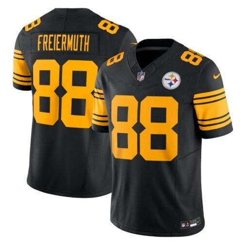 Black Pittsburgh Steelers #88 Pat Freiermuth 2023 F.U.S.E. Vapor Color Rush Limited Stitched Jersey - PSJ683