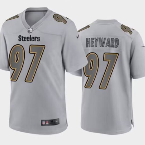 Gray Pittsburgh Steelers #97 Cameron Heyward Atmosphere Fashion Stitched Jersey - PSJ201
