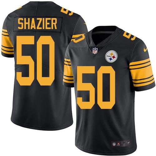 Nike Steelers #50 Ryan Shazier Black Stitched NFL Limited Rush Jersey - PSJ716