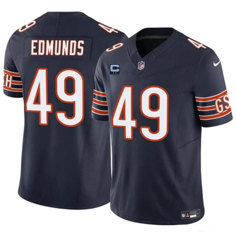 Navy Chicago Bears #49 Tremaine Edmunds 2024 F.U.S.E. With 2-star C Patch Vapor Untouchable Limited Stitched Football Jersey - CBJ212