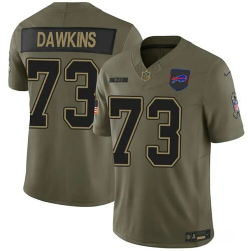 Olive Buffalo Bills #73 Dion Dawkins 2025 F.U.S.E. Salute to Service Limited Stitched Football Jersey - BBN32