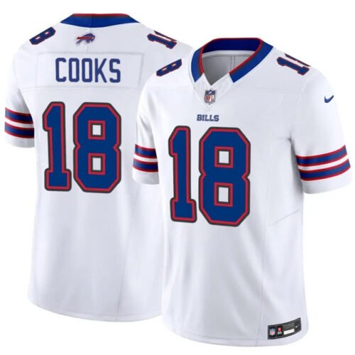 White Buffalo Bills #18 Brandin Cooks 2025 F.U.S.E. Vapor Untouchable Limited Stitched Football Jersey - BBN51