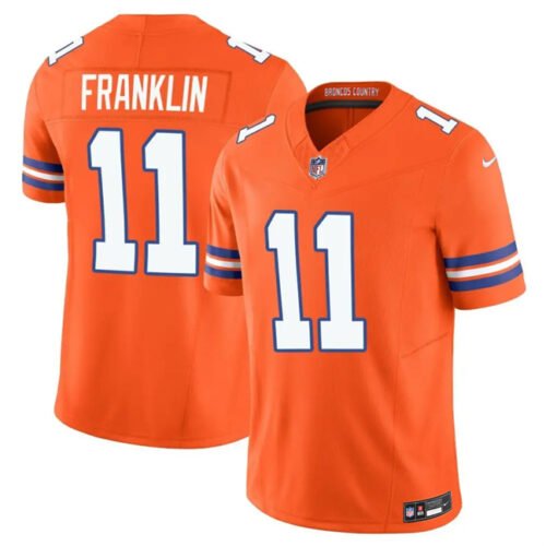 Orange Denver Broncos #11 Troy Franklin F.U.S.E. Mile High Collection 1977 Throwback Vapor Limited Stitched Football Jersey