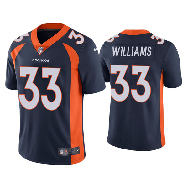 Navy Denver Broncos #33 Javonte Williams Vapor Untouchable Limited Stitched Jersey