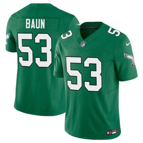 Green Philadelphia Eagles #53 Zack Baun Kelly 2025 F.U.S.E. Vapor Untouchable Limited Throwback Stitched Football Jersey - PEL31