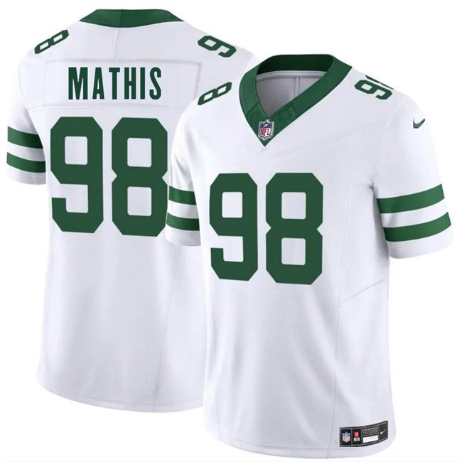 White New York Jets #98 Phidarian Mathis 2025 F.U.S.E. Vapor Untouchable Limited Stitched Jersey - NYJ17