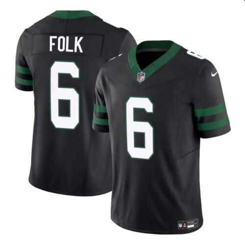 Black New York Jets #6 Nick Folk 2025 F.U.S.E. Vapor Untouchable Limited Stitched Jersey - NYJ23