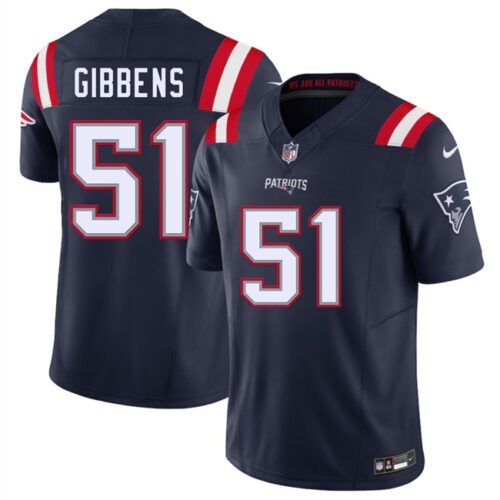 Navy New England Patriots #51 Jack Gibbens 2025 F.U.S.E. Vapor Limited Stitched Football Jersey - NEP08