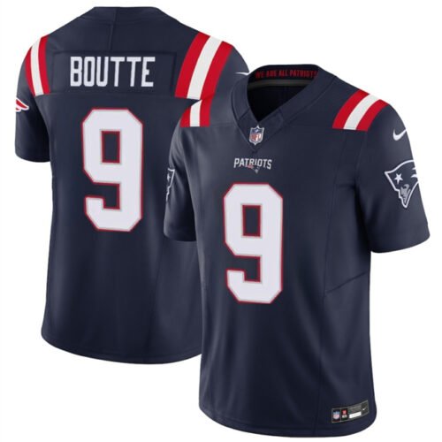 Navy New England Patriots #9 Kayshon Boutte 2025 F.U.S.E. Vapor Limited Stitched Football Jersey - NEP87