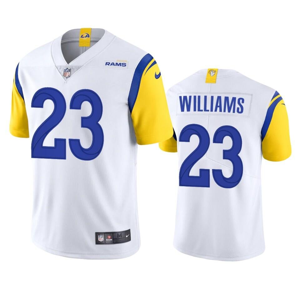 White Los Angeles Rams #23 Kyren Williams Vapor Untouchable Limited Stitched Football Jersey - LAR620