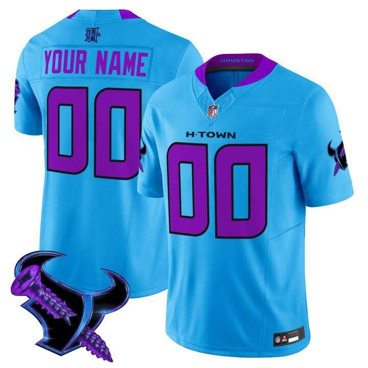 Blue Houston Texans Active Player Custom F.U.S.E. Limited Stitched Football Jersey - HTJ232