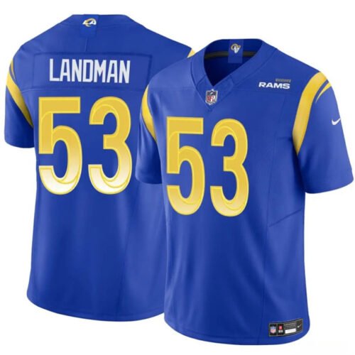 Blue Los Angeles Rams #53 Nate Landman 2025 F.U.S.E. Vapor Untouchable Stitched Football Jersey - LAR624