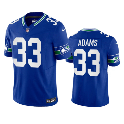 Royal Seattle Seahawks #33 Jamal Adams 2023 F.U.S.E. Vapor Limited Throwback Stitched Jersey