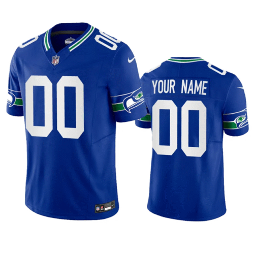 Royal Seattle Seahawks Active Player Custom 2023 F.U.S.E. Vapor Limited Throwback Stitched Jersey - SSR471
