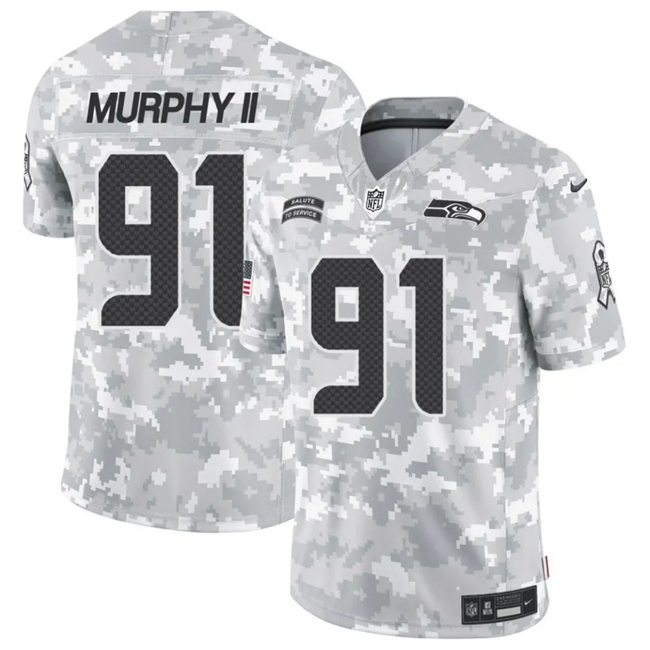 Arctic Camo Seattle Seahawks #91 Byron Murphy II 2024 F.U.S.E Salute to Service Limited Stitched Football Jersey