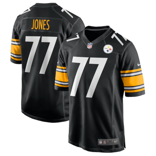 Black Pittsburgh Steelers #77 Broderick Jones Stitched Game Jersey - PSJ636