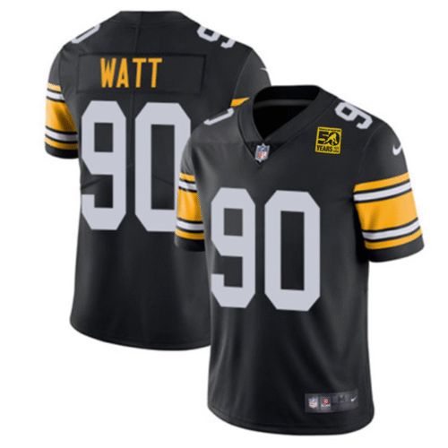 Black Pittsburgh Steelers #90 T.J. Watt 2023 50th Anniversary Vapor Untouchable Limited Jersey - PSJ24
