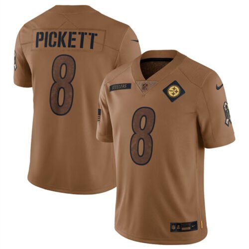 Brown Pittsburgh Steelers #8 Kenny Pickett 2023 Salute To Service Limited Jersey - PSJ724