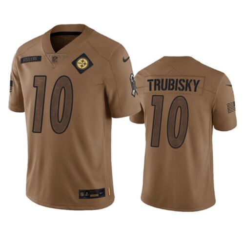 Brown Pittsburgh Steelers #10 Mitch Trubisky 2023 Salute To Service Limited Jersey - PSJ147