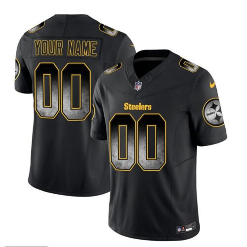 Black Pittsburgh Steelers Active Player Custom 2023 F.U.S.E. Smoke Vapor Untouchable Limited Stitched Jersey - PSJ615