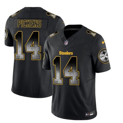 Black Pittsburgh Steelers #14 George Pickens 2023 F.U.S.E. Smoke Vapor Untouchable Limited Stitched Jersey - PSJ761