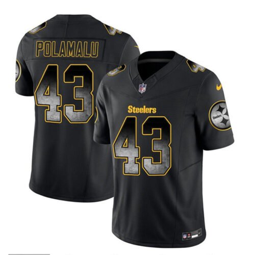 Black Pittsburgh Steelers #43 Troy Polamalu 2023 F.U.S.E. Smoke Vapor Untouchable Limited Stitched Football Jersey - PSJ208