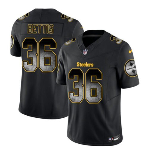 Black Pittsburgh Steelers #36 Jerome Bettis 2023 F.U.S.E. Smoke Vapor Untouchable Limited Stitched Jersey - PSJ474