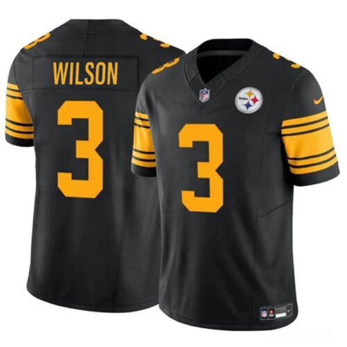 Black Pittsburgh Steelers #3 Russell Wilson 2024 F.U.S.E.Color Rush Limited Stitched Jersey - PSJ212