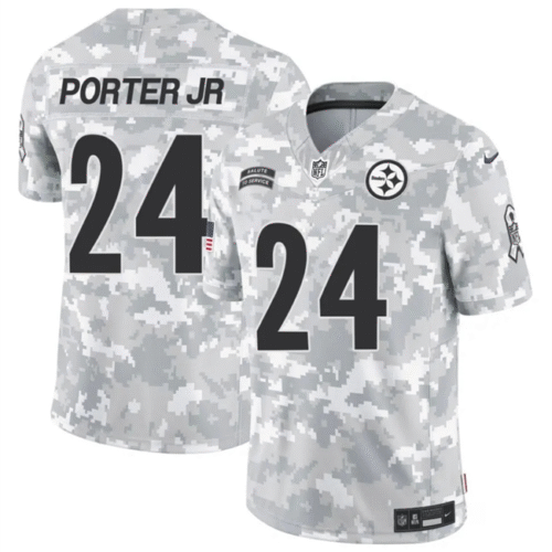 Arctic Camo Pittsburgh Steelers #24 Joey Porter Jr. 2024 F.U.S.E Salute to Service Limited Stitched Football Jersey - PSJ239
