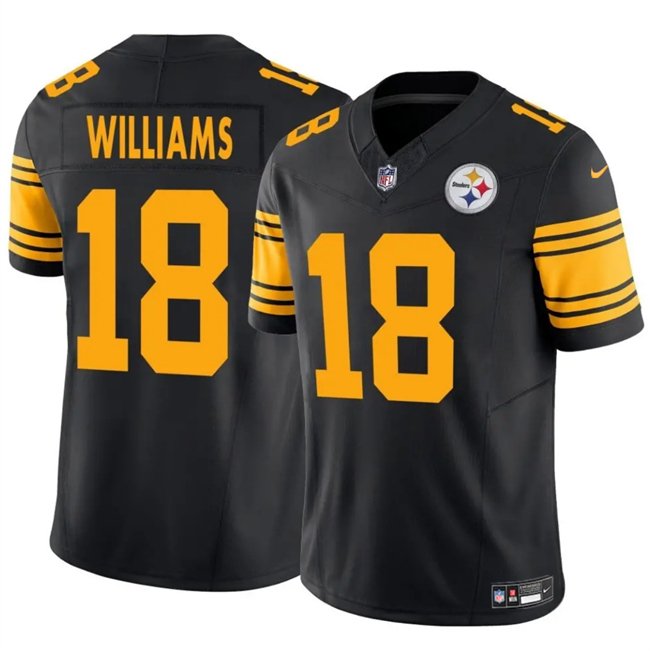 Black Pittsburgh Steelers #18 Mike Williams 2024 F.U.S.E. Color Rush Limited Stitched Jersey - PSJ107